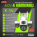 INOX Digital X14 SIM Kartlı 4 Kameralı Güneş Enerjili Kamera