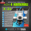 INOX Digital X24 SIM Kartlı 4 Kameralı Güneş Enerjili Kamera